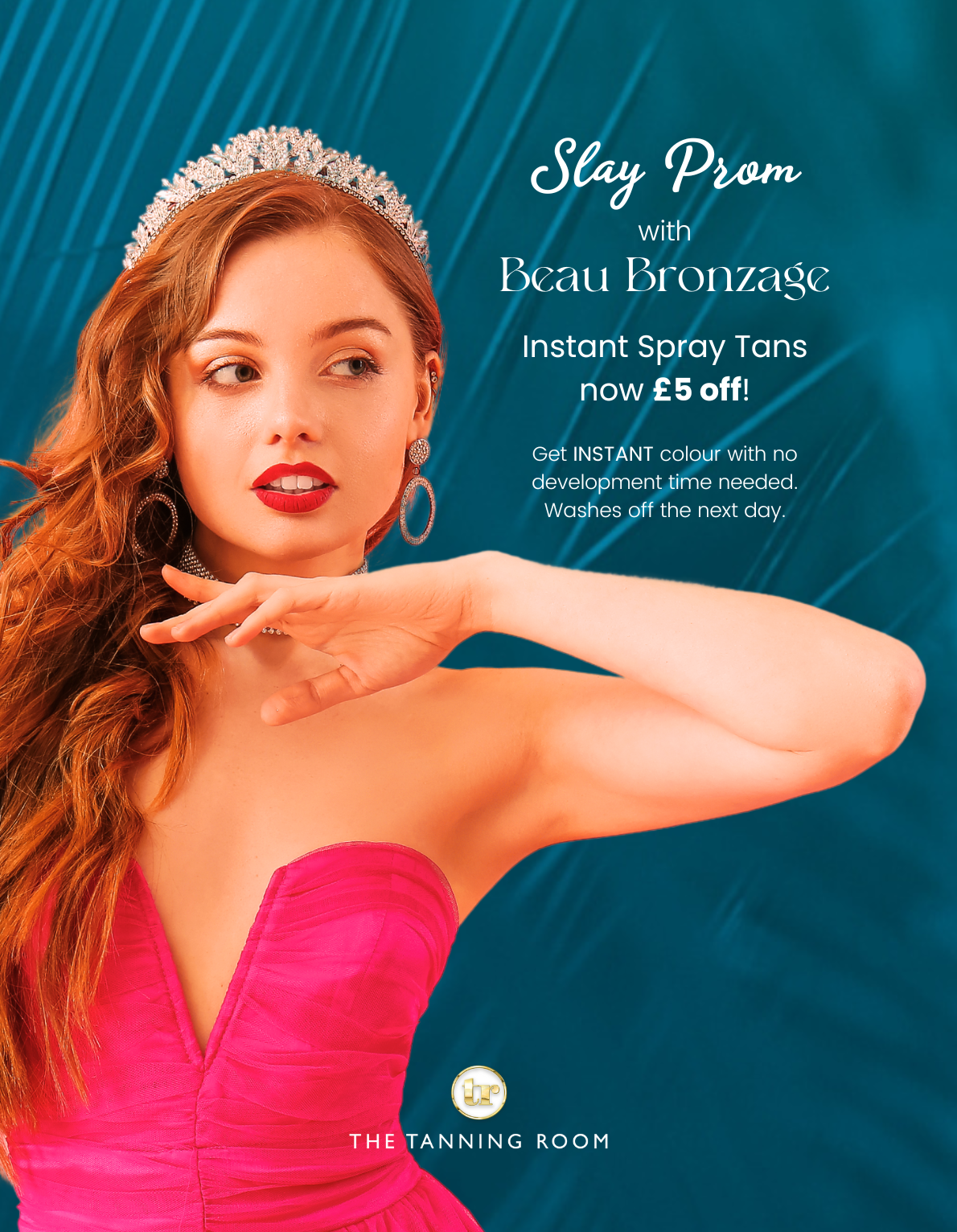 Slay prom with £5 off our Instant spray tans - get instant colour with no developing time needed 
